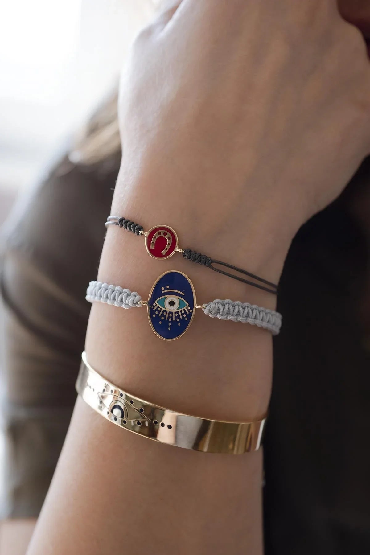 KISMET – Enamel Eye Cuff Bracelet