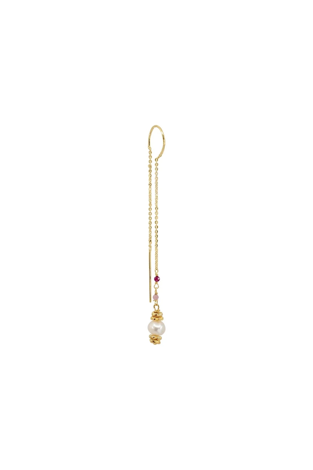 PIPPA β Natural Stone Chain Drop Single Earring