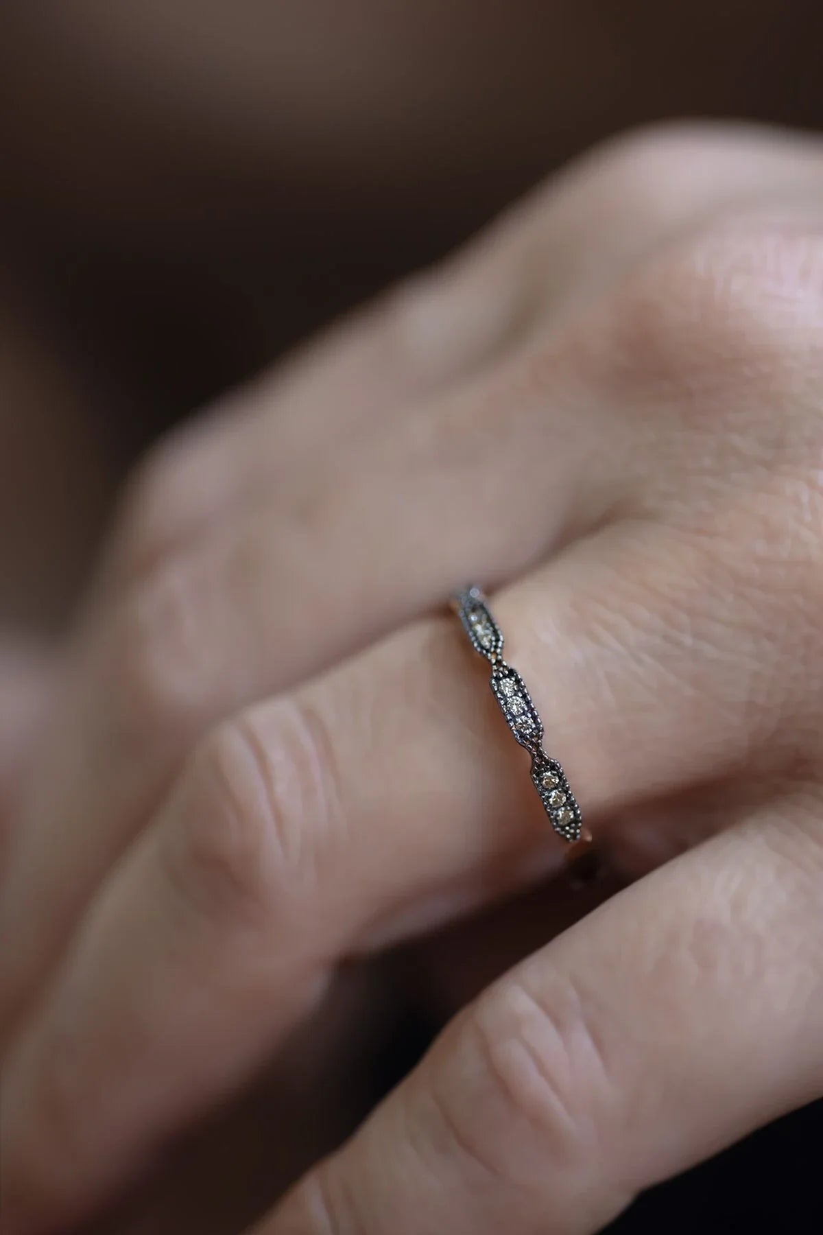 LIVIA - 14K Gold Full Eternity Diamond Ring