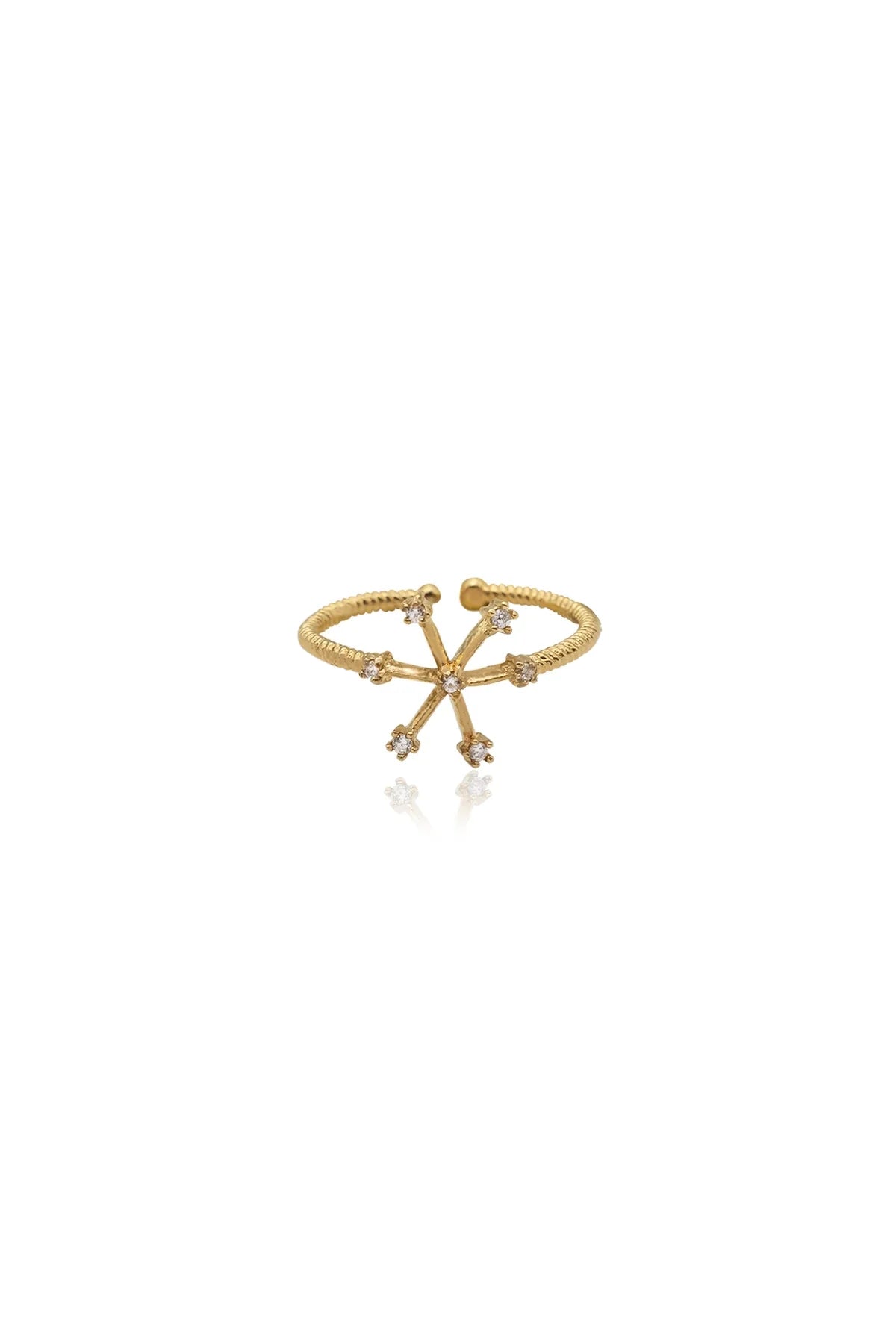 FROST WHISPER - Delicate Snowflake Ring