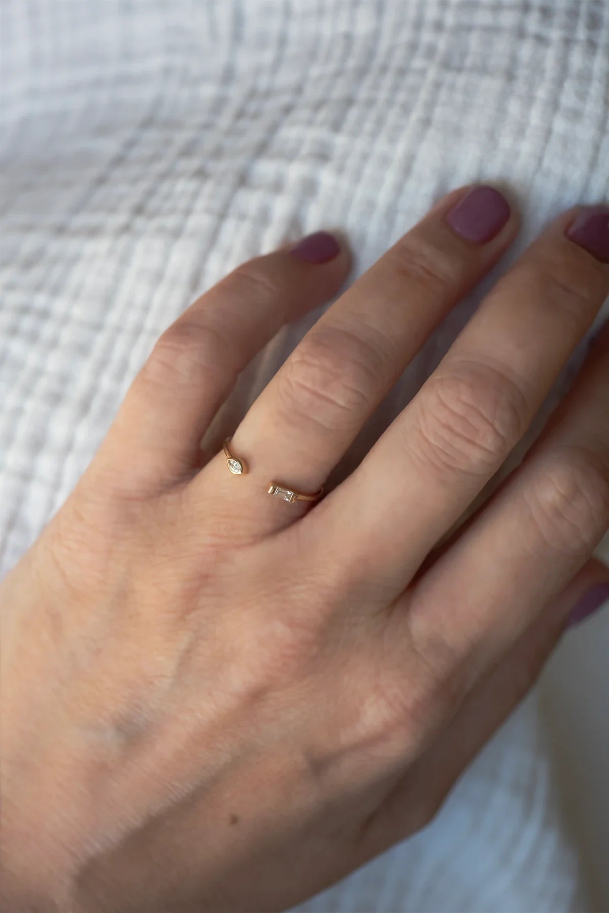 DUO – NO:5 – Baguette & Marquise Diamond Ring