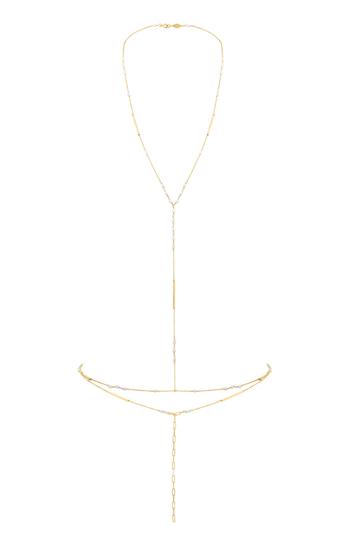 SOUTH SEA – Wire-Wrapped Pearl Body Chain
