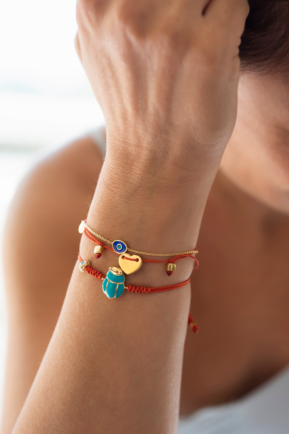 SCARABEE – AZURE - Sacred Scarab  Bracelet