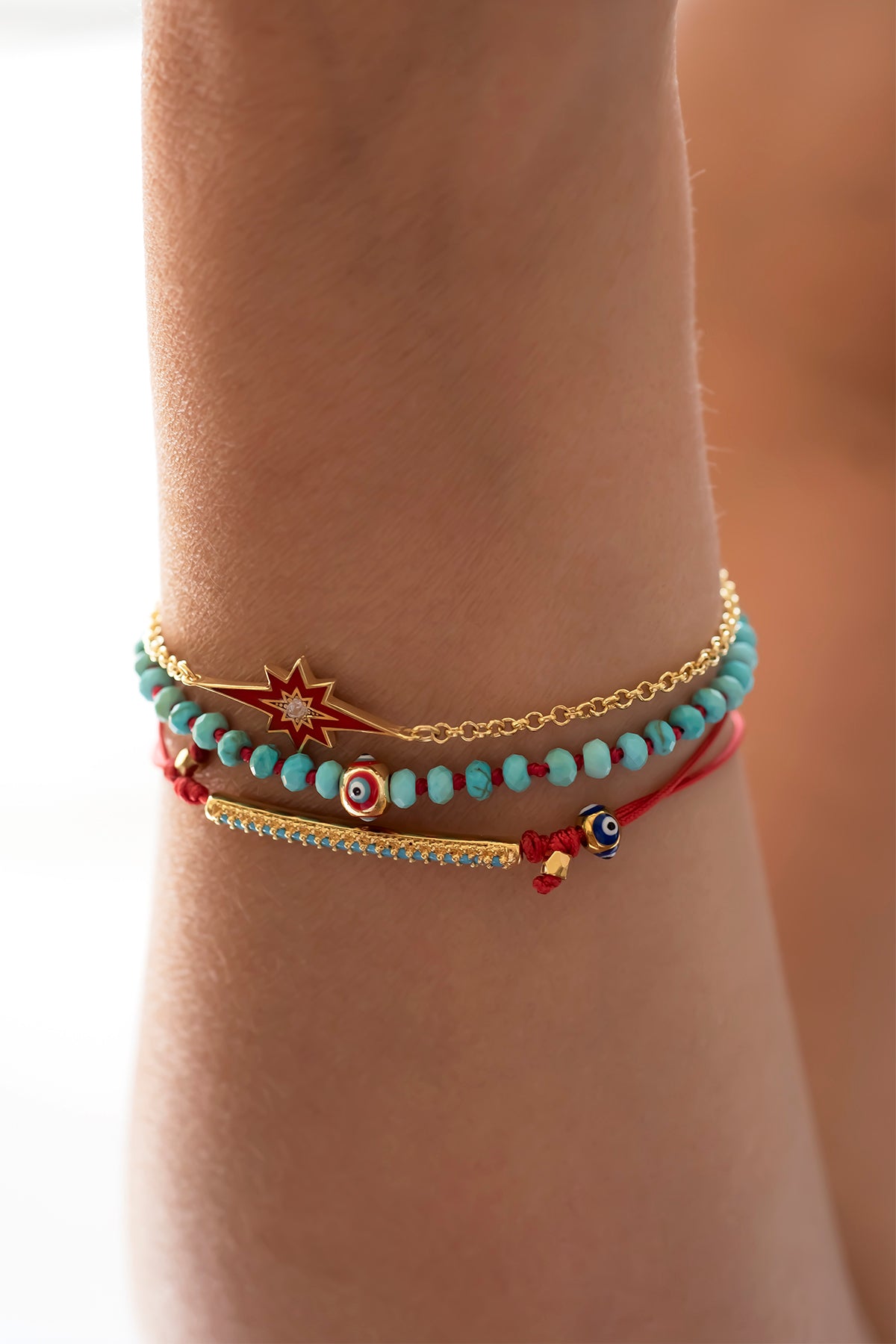 MAUI – Knotted Turquoise Evil Eye Bracelet