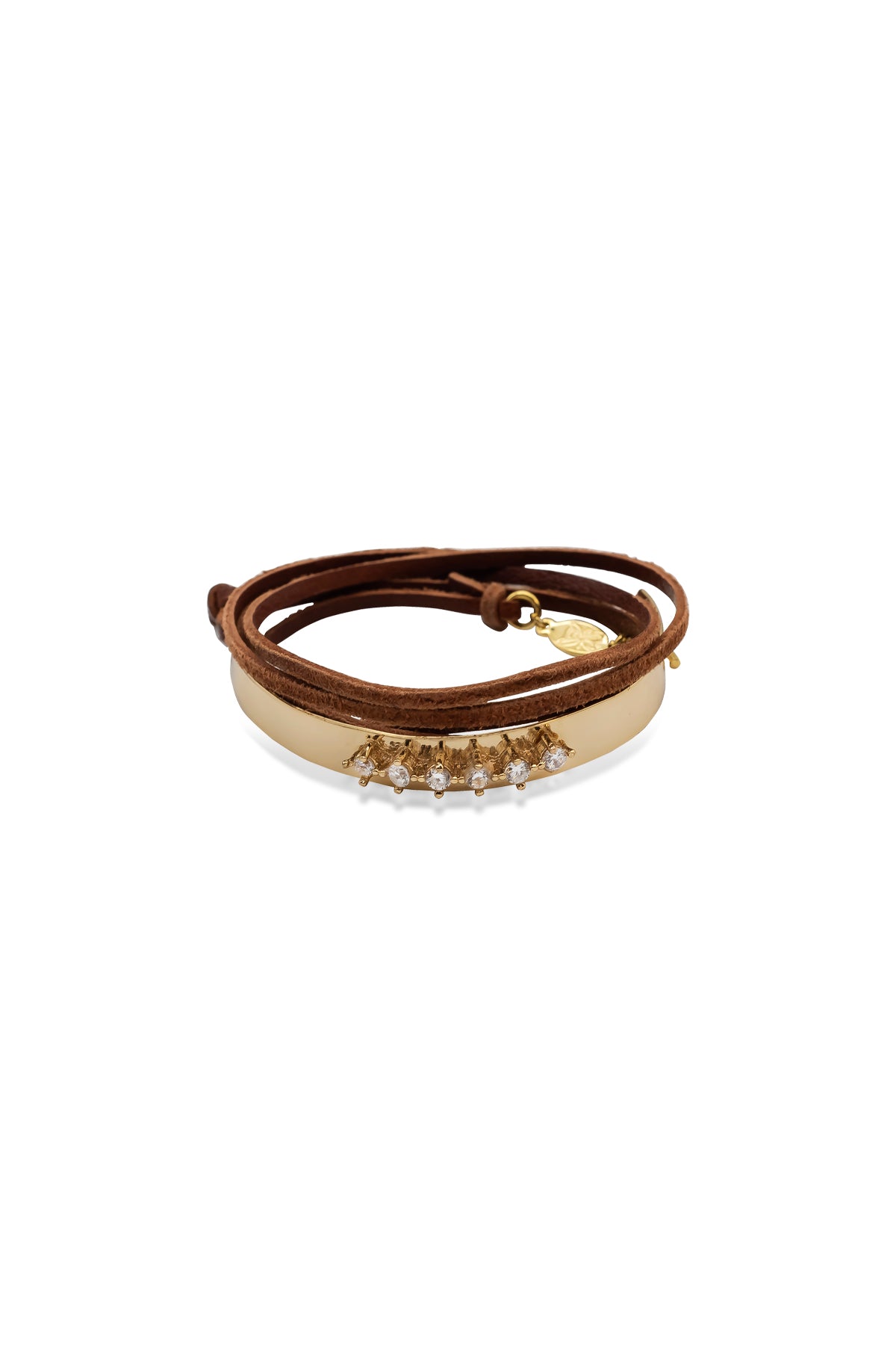 REGALIA - Semi Cuff Leather Wrap Bracelet