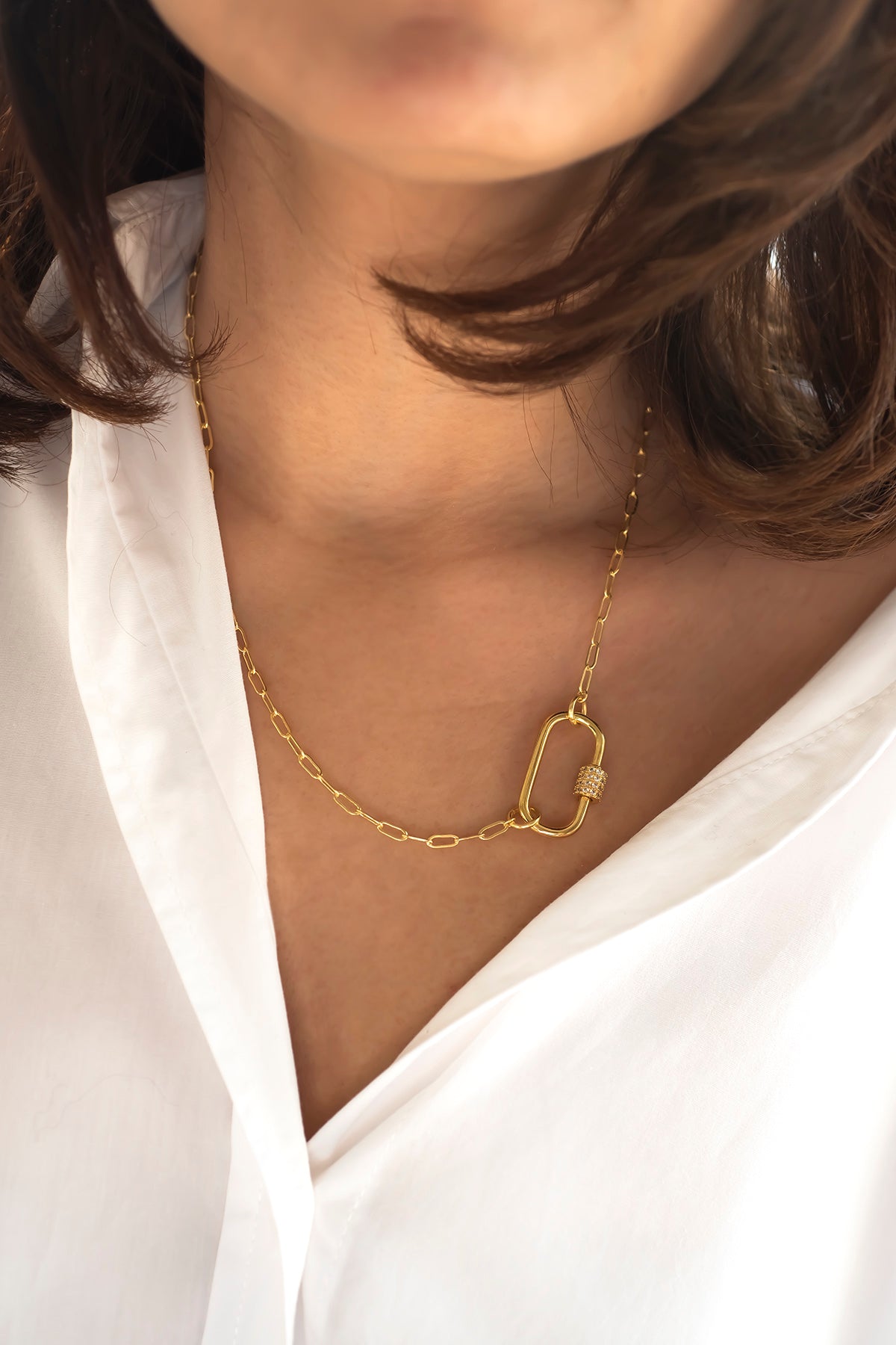 CARABINA - Oval Link - Charm Necklace