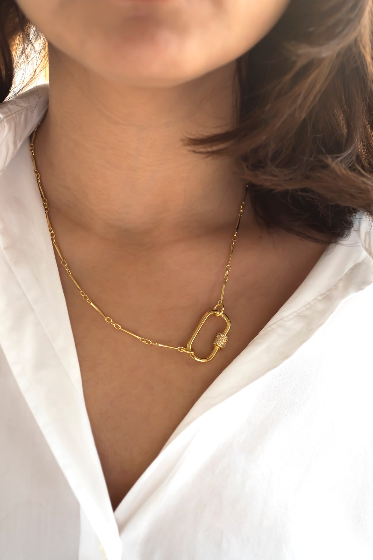CARABINA - Link Bar - Charm Necklace