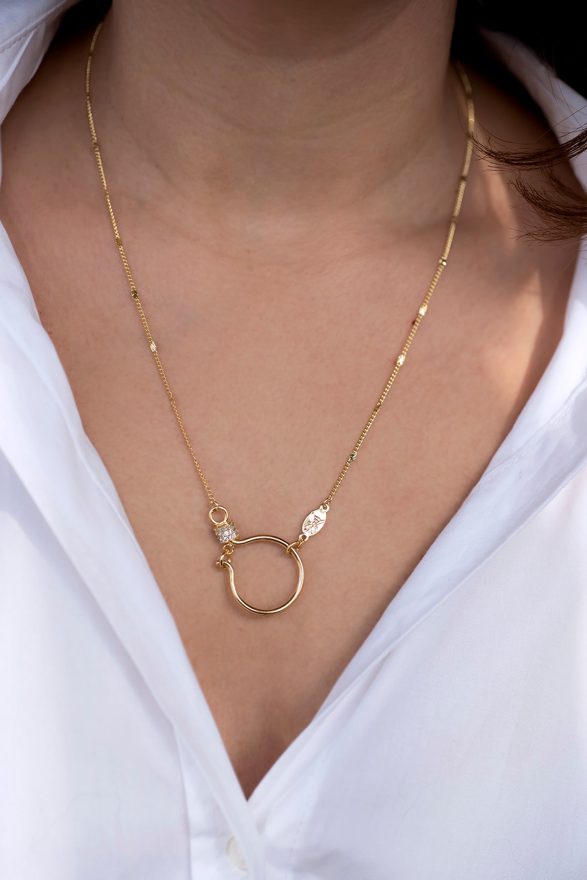 SHINY HOOK - Flat Curb - Chain Necklace