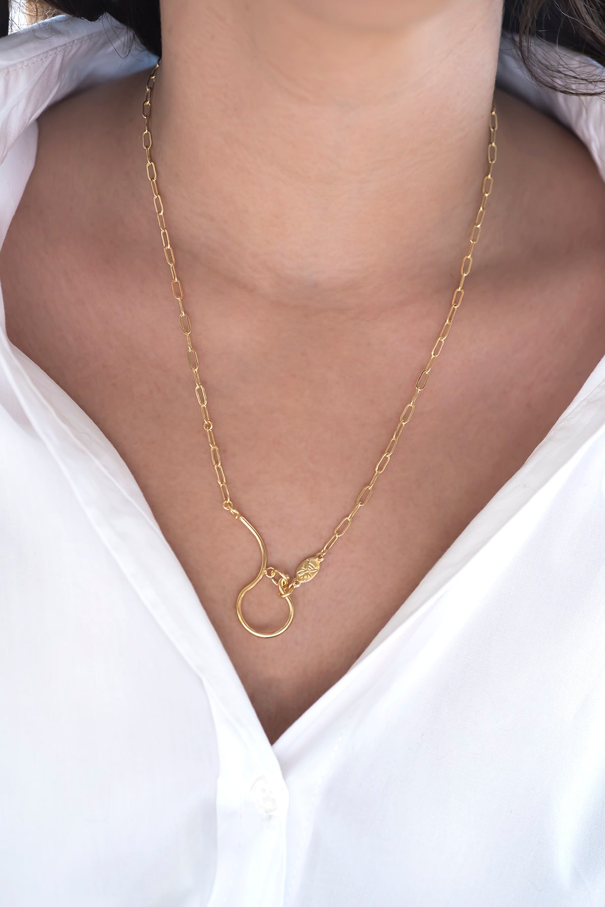 SIGN - Oval Link - Chain Charm Necklace