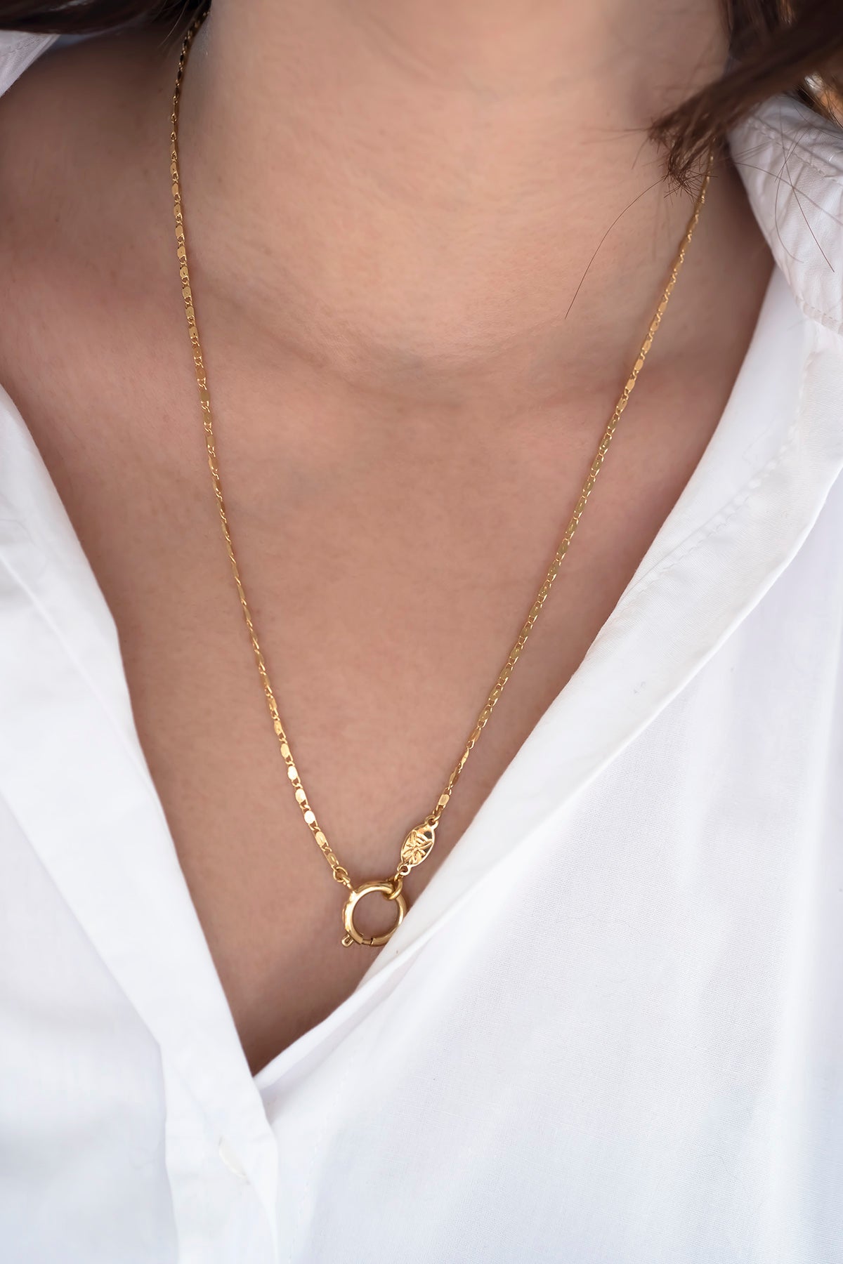HOOP CLASP - Flat - Charm Chain