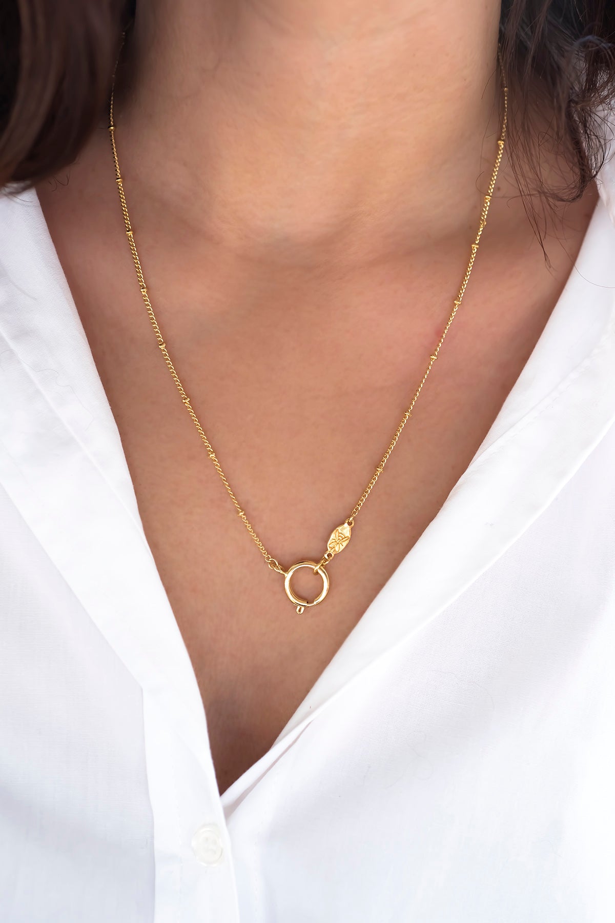 HOOP CLASP - Satellite - Charm Chain