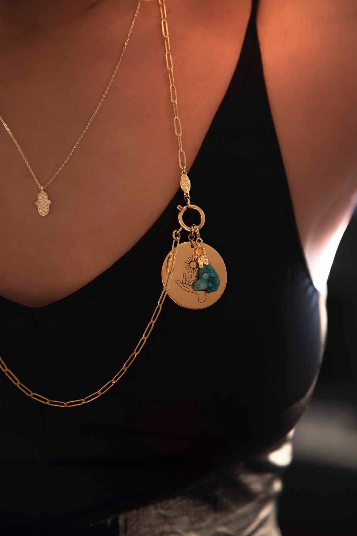 BLUES – Blue Druzy Agate Charm