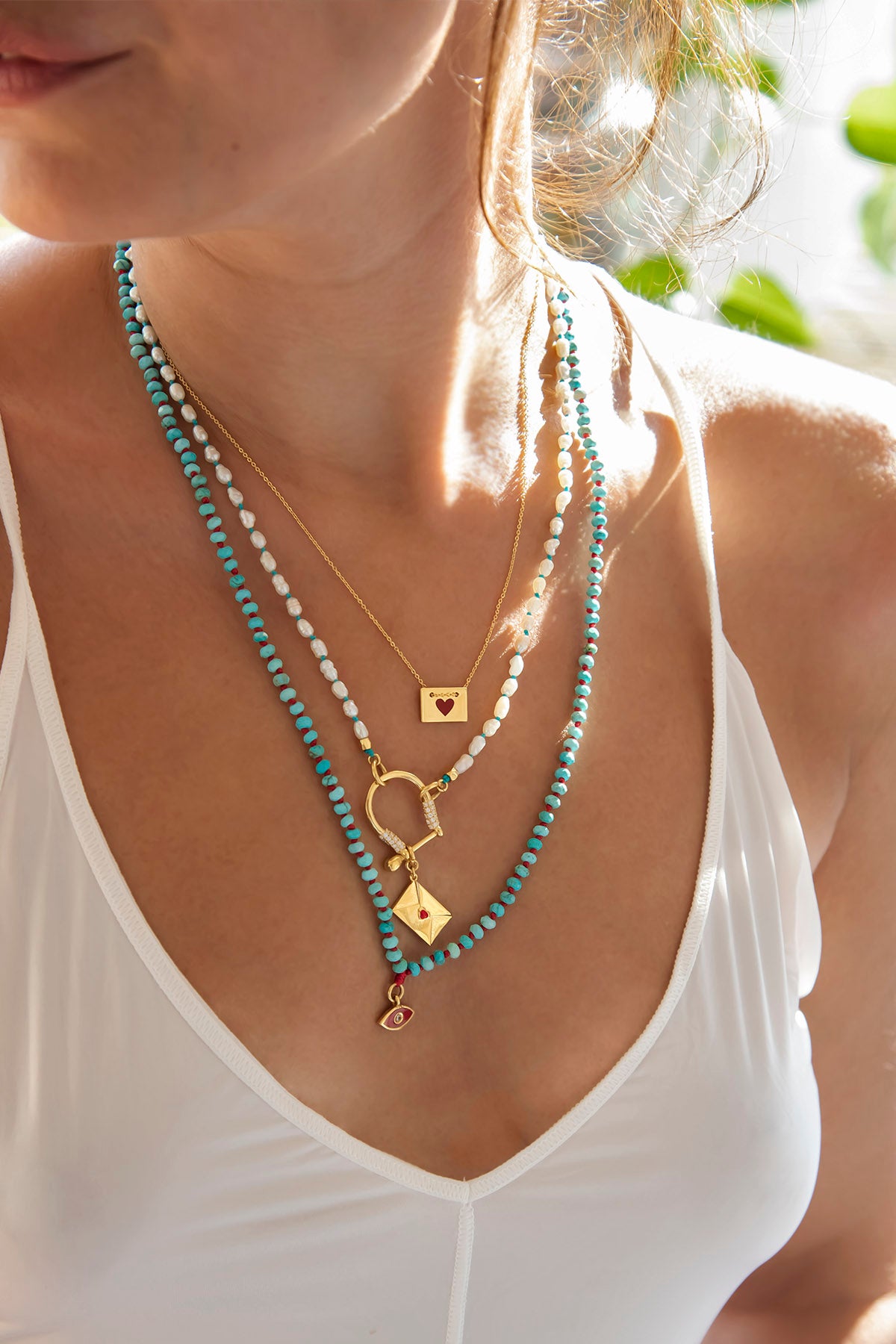 STIRRUP - CZ Charm Necklace Clasp