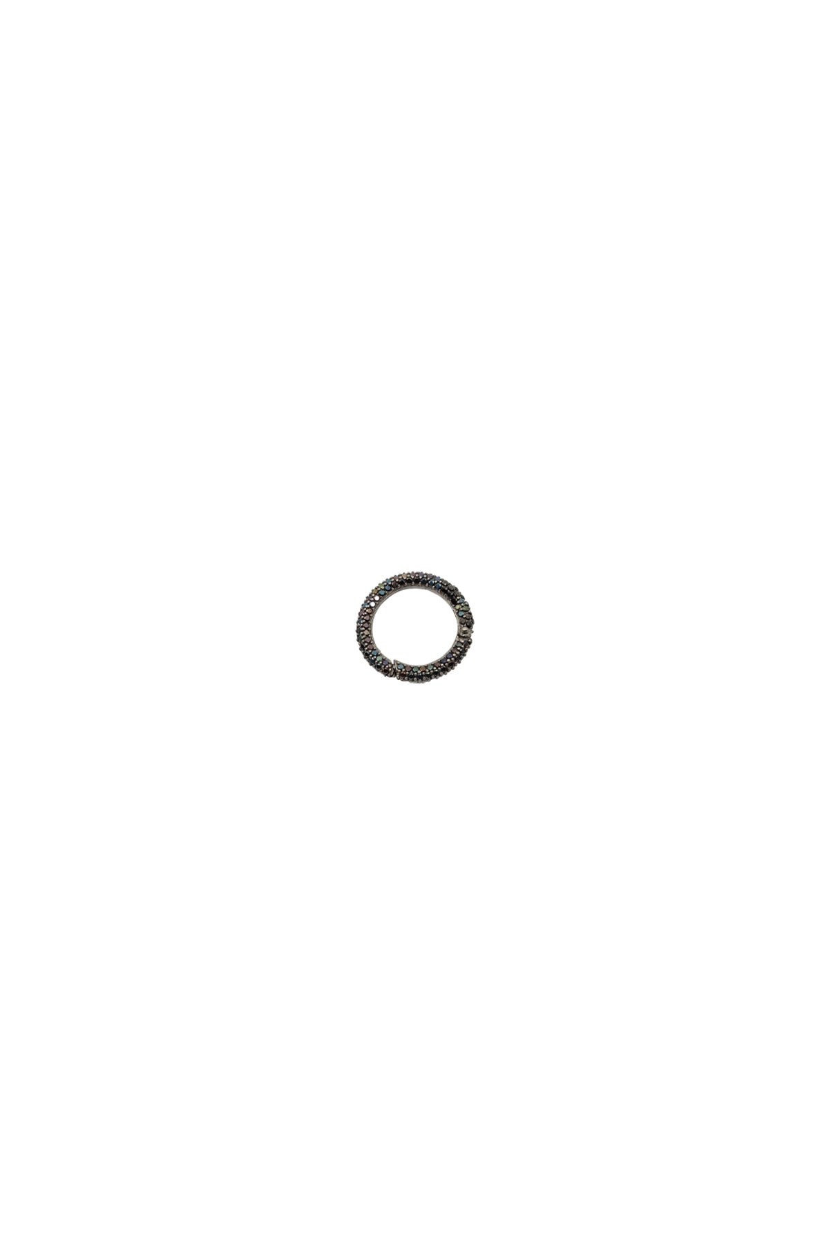 BLACK CIRCLE – Black Charm Clasp with Cubic Zirconia