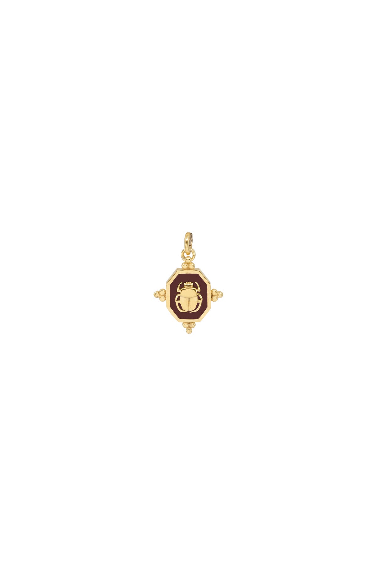 SCARABURG – Burgundy Scarab Charm