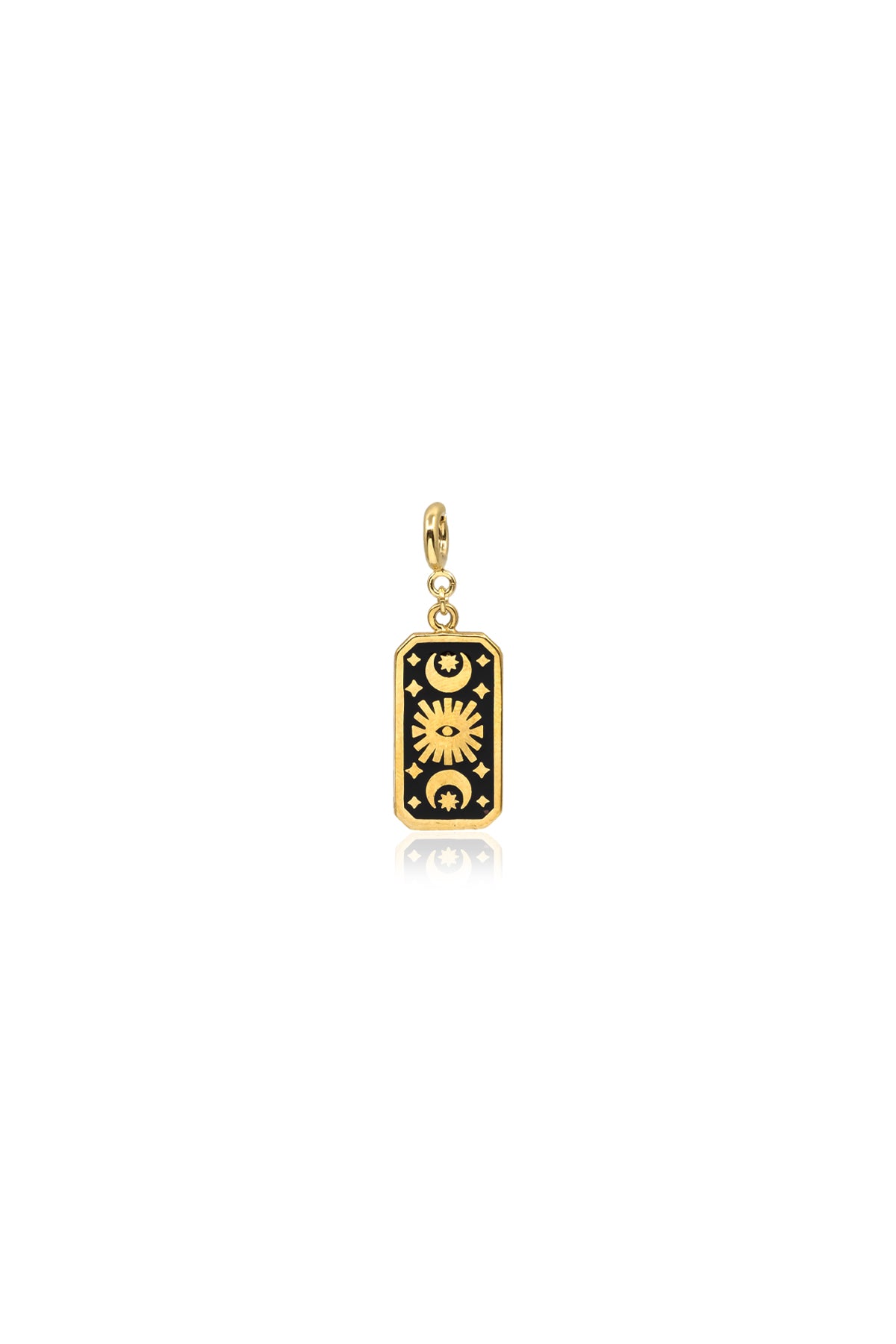 SUN STAR - Black - Enamel Medallion Charm