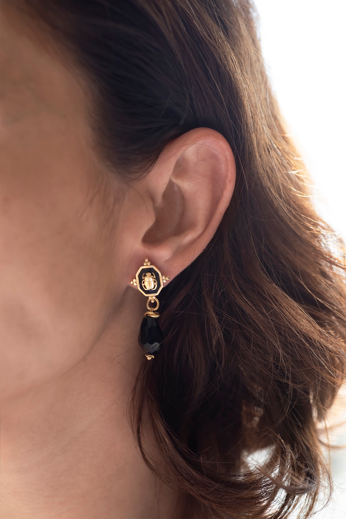 SCARABLACK – Scarab Drop Earrings