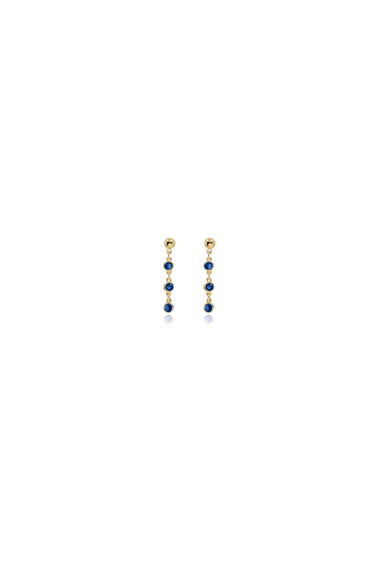 NORA - Sapphire - Zircon Earrings