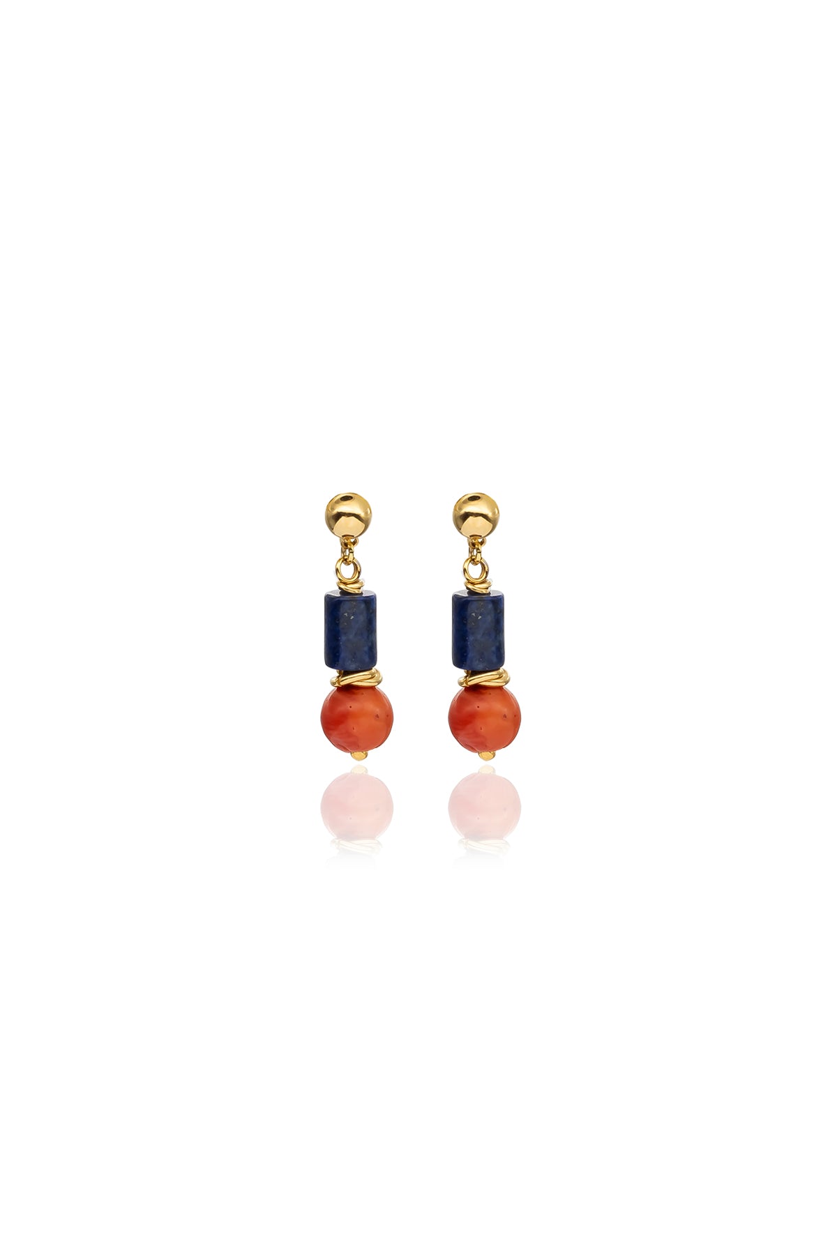 ALIZÉ - Lapis & Coral Earrings