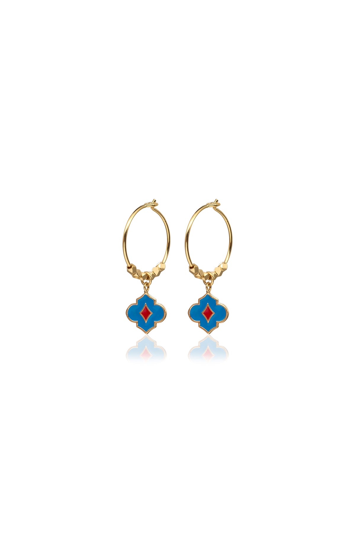 MAJORELLE - Enamel Hoop Earrings