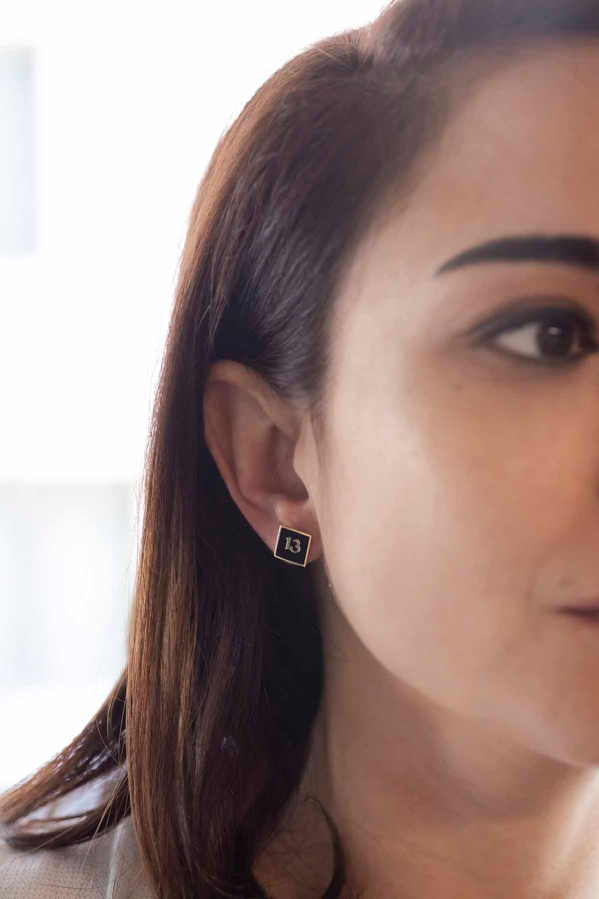 LUCKY 13 – Square Stud Earring