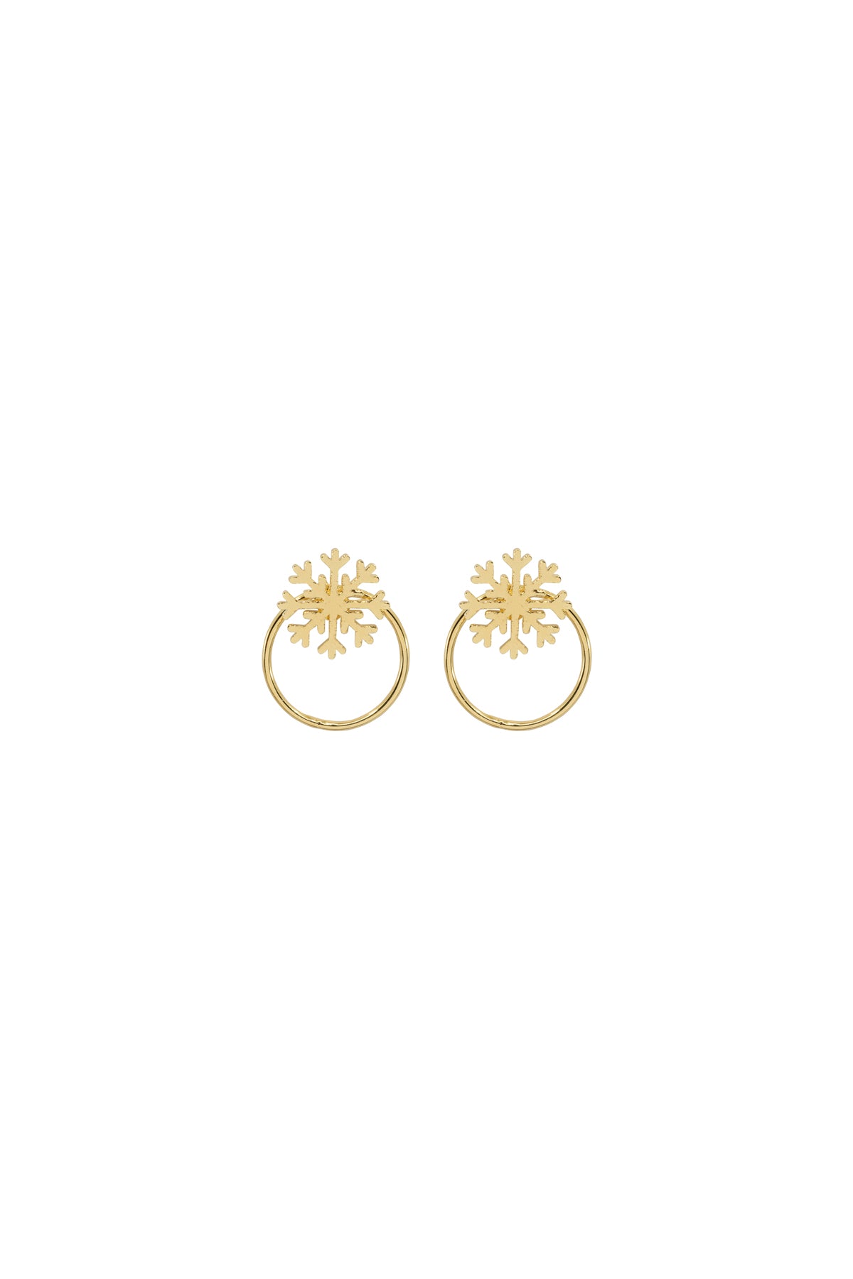 SNOWBALL – Snowflake Back & Front Earrings