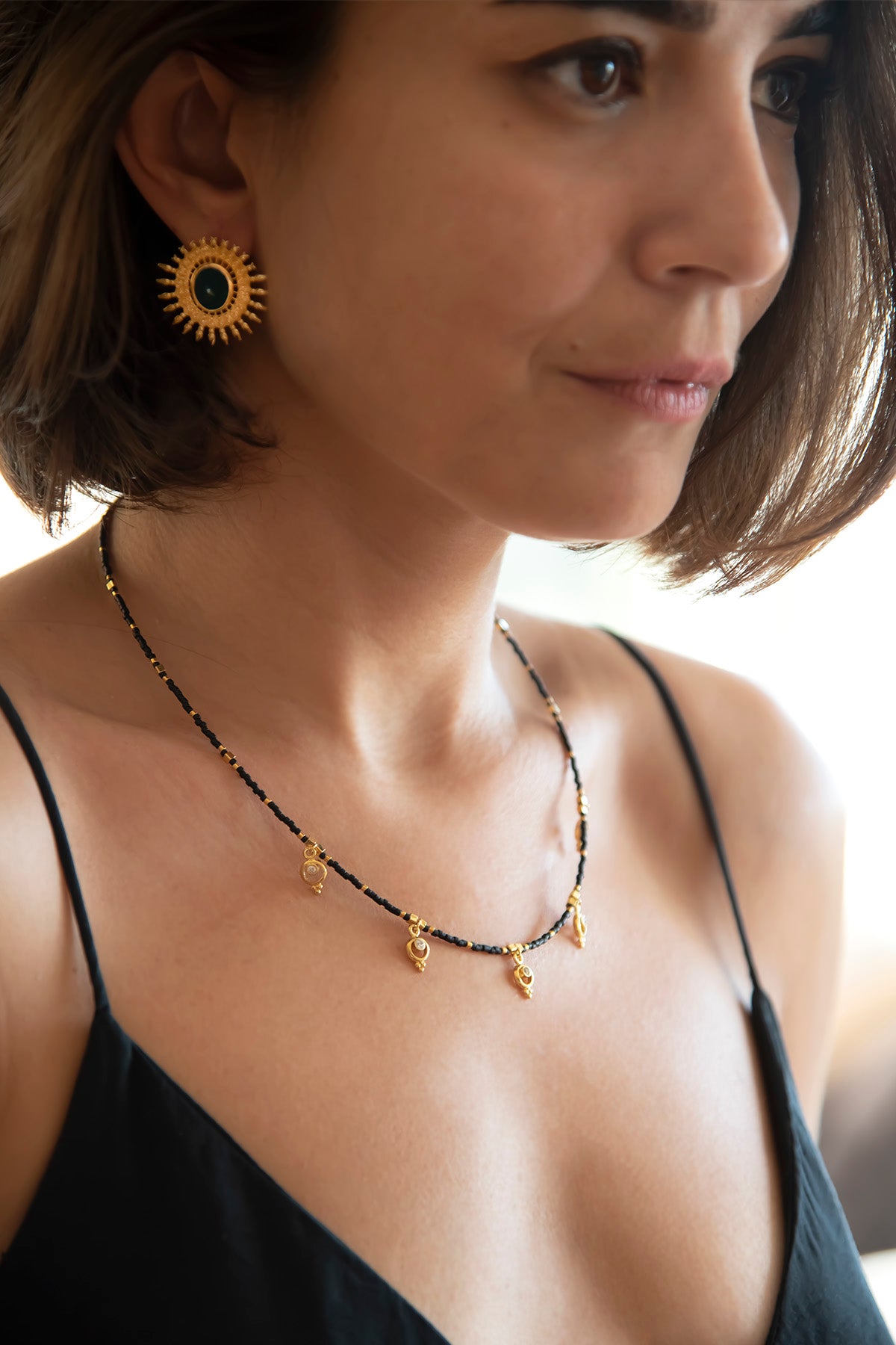 RED SUN – Bold Enamel Earrings