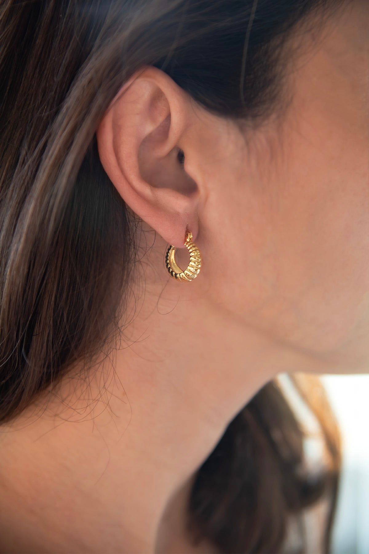 DINA – Domed Mini Hoop Earrings