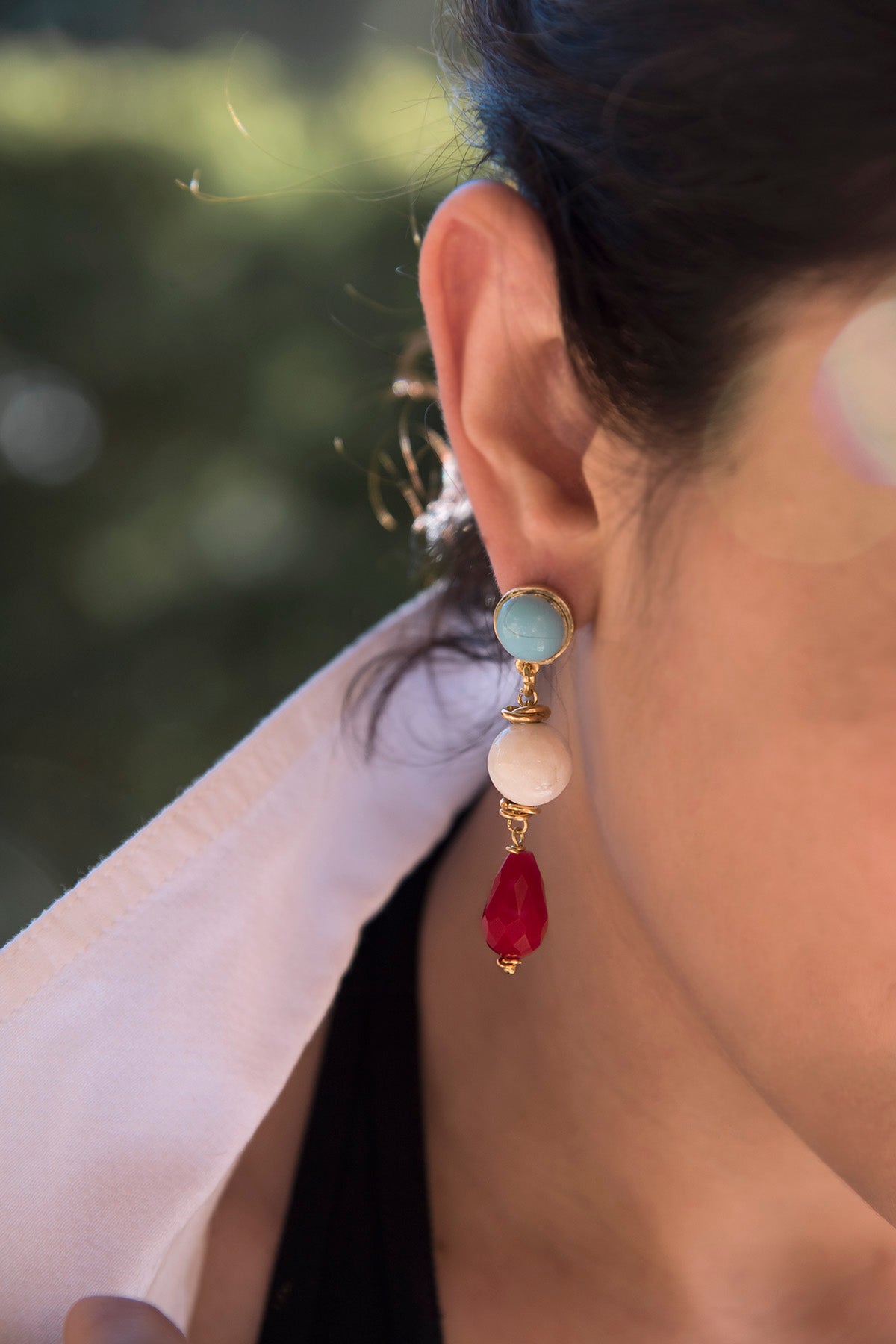I SEE YOU – Asymmetric Eye & Drop Earrings