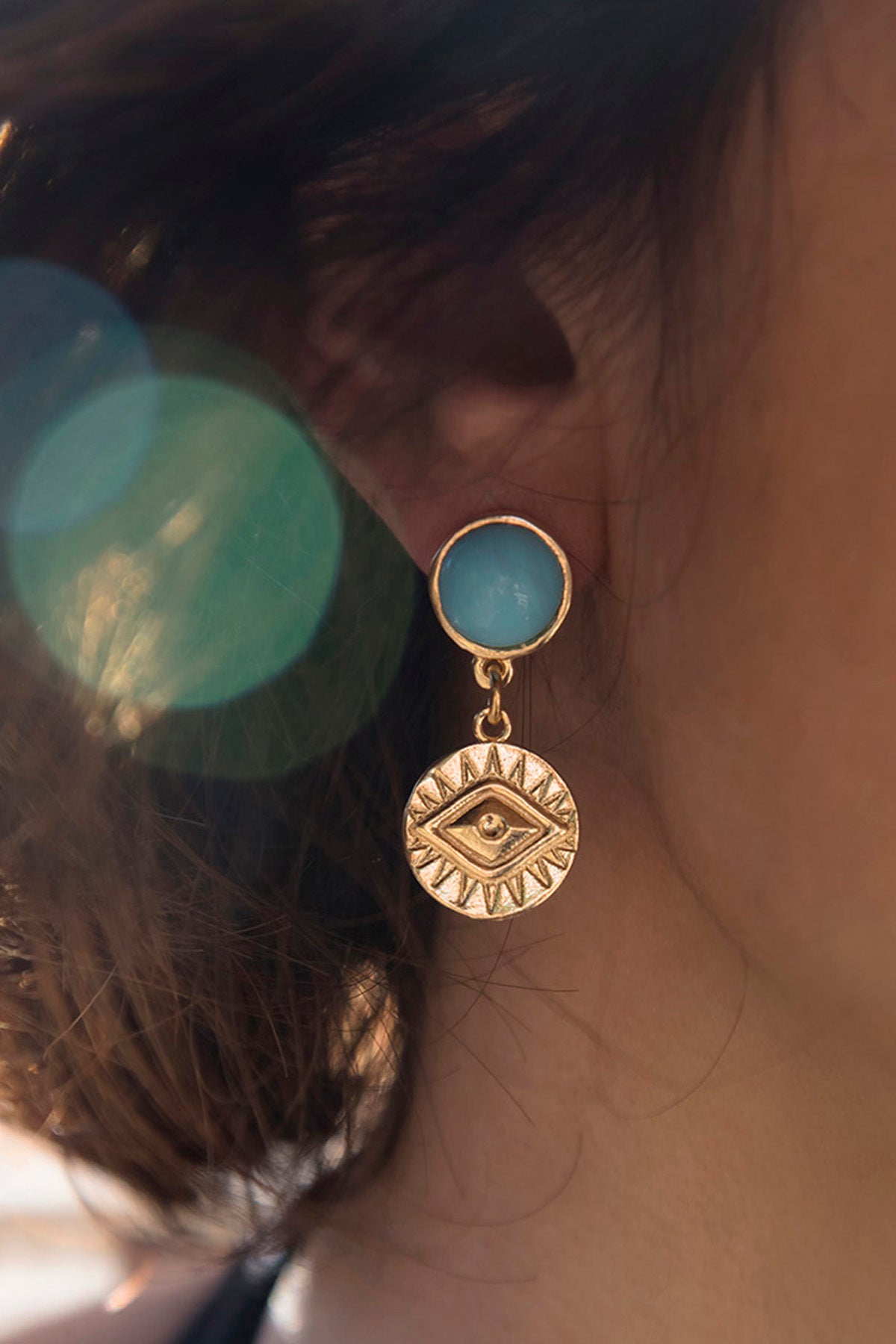 I SEE YOU – Asymmetric Eye & Drop Earrings