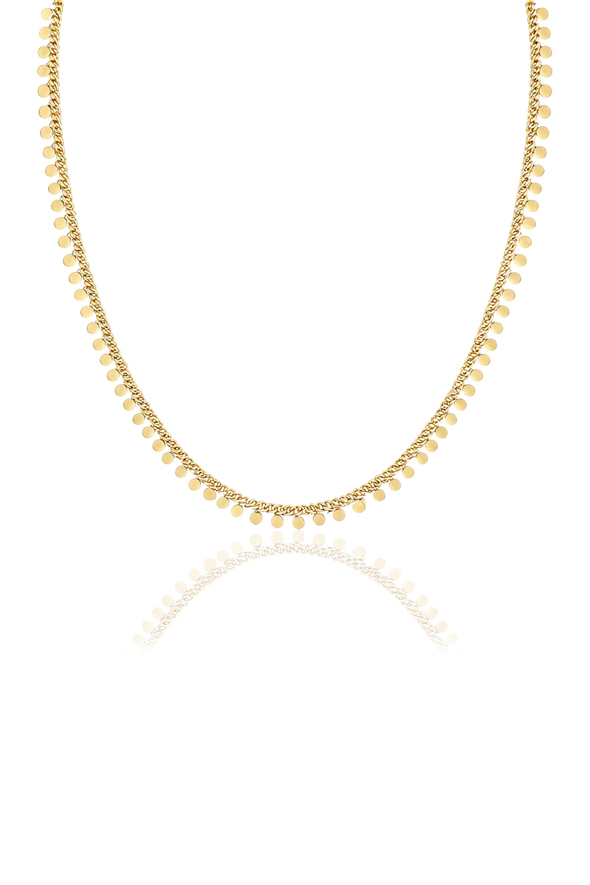 GOLDEN DOTS – Sequin Disc Chain Necklace