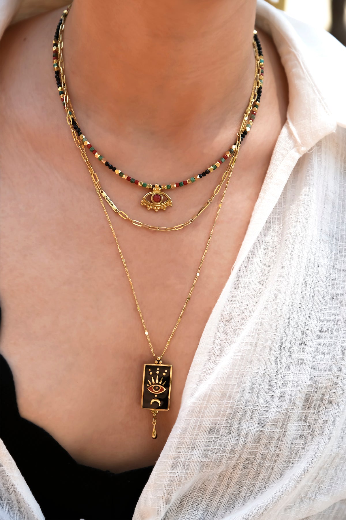TULUA - Mystical Eye Medallion Necklace