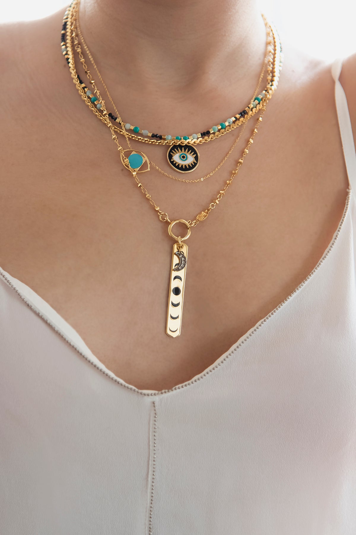 WATCH ME – Protective Eye Gem Beaded Necklace