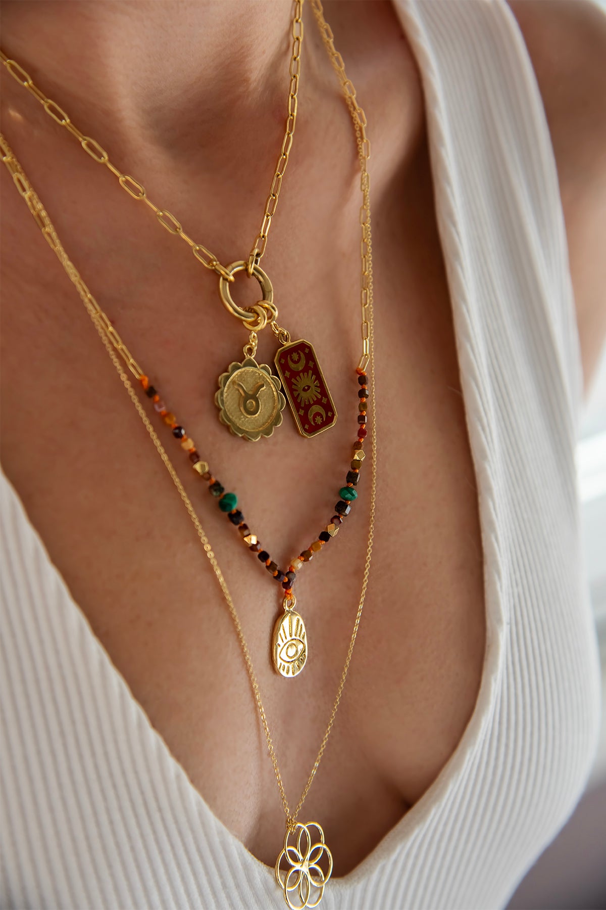 SERENITY – Hand-Knotted Natural Stones Necklace