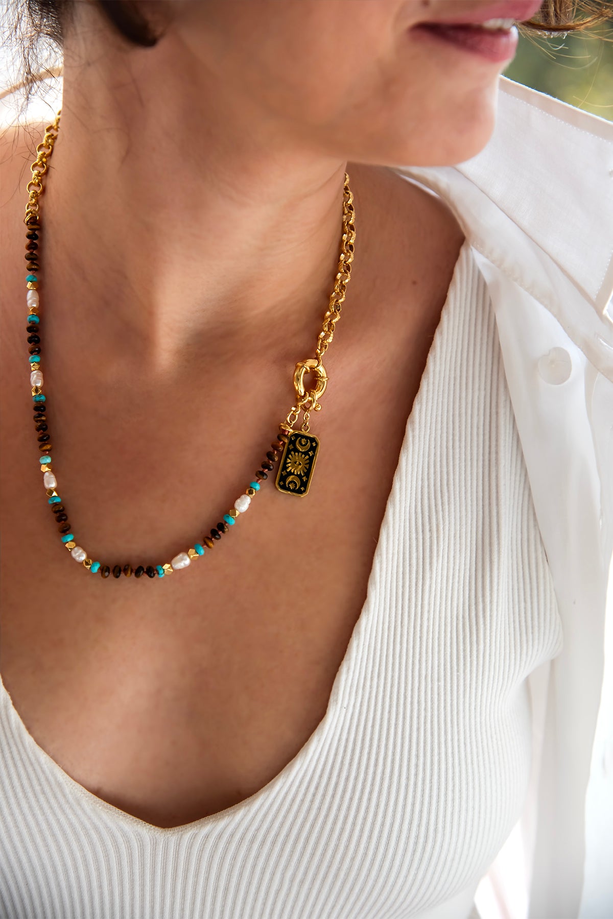 TALISMAN - Asymmetrical Gem Necklace
