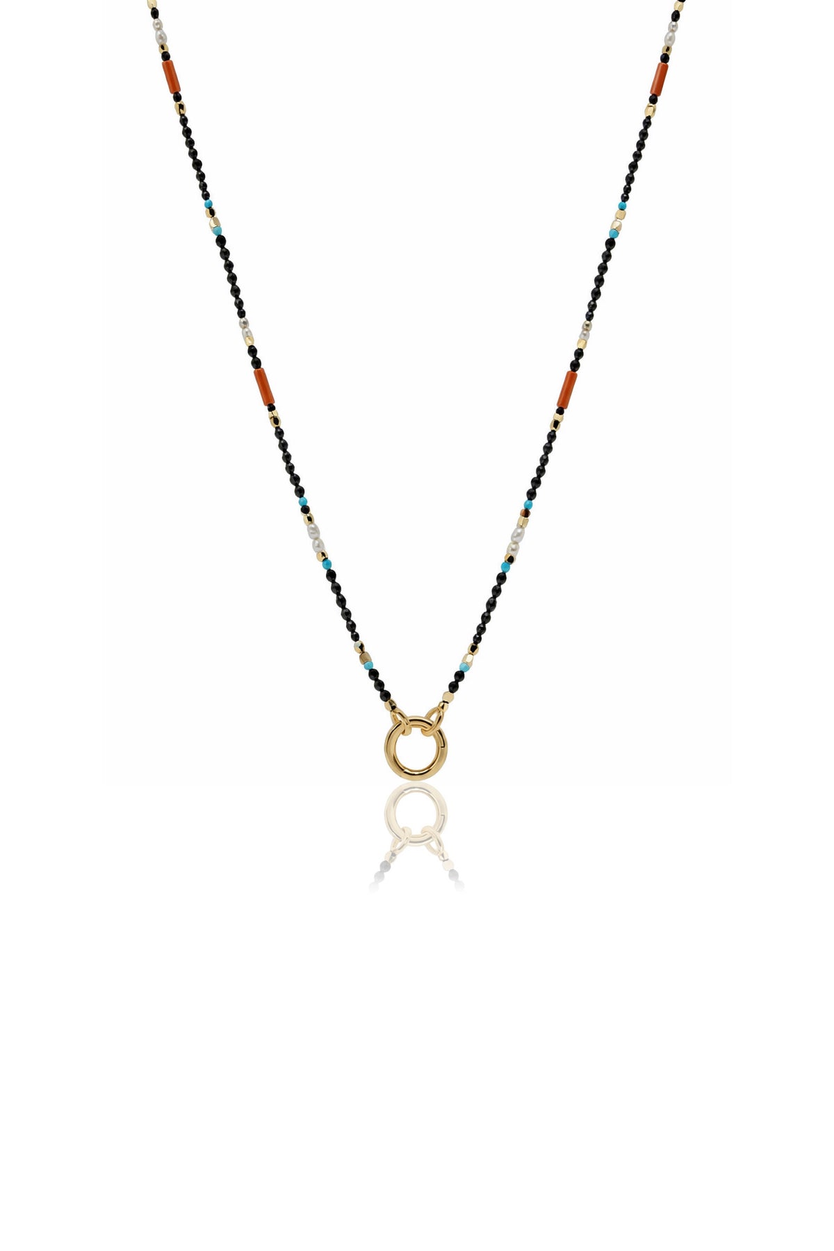 PERU – Hand-Knotted Gemstone Charm Necklace