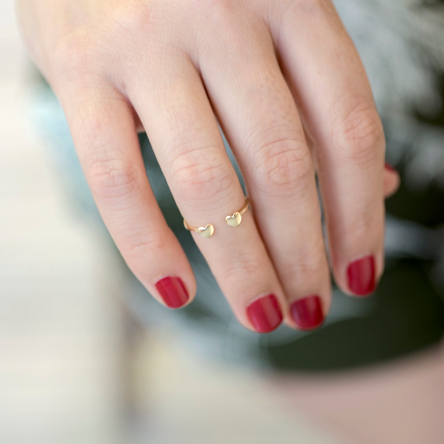 TINY TWO – Double Heart Ring