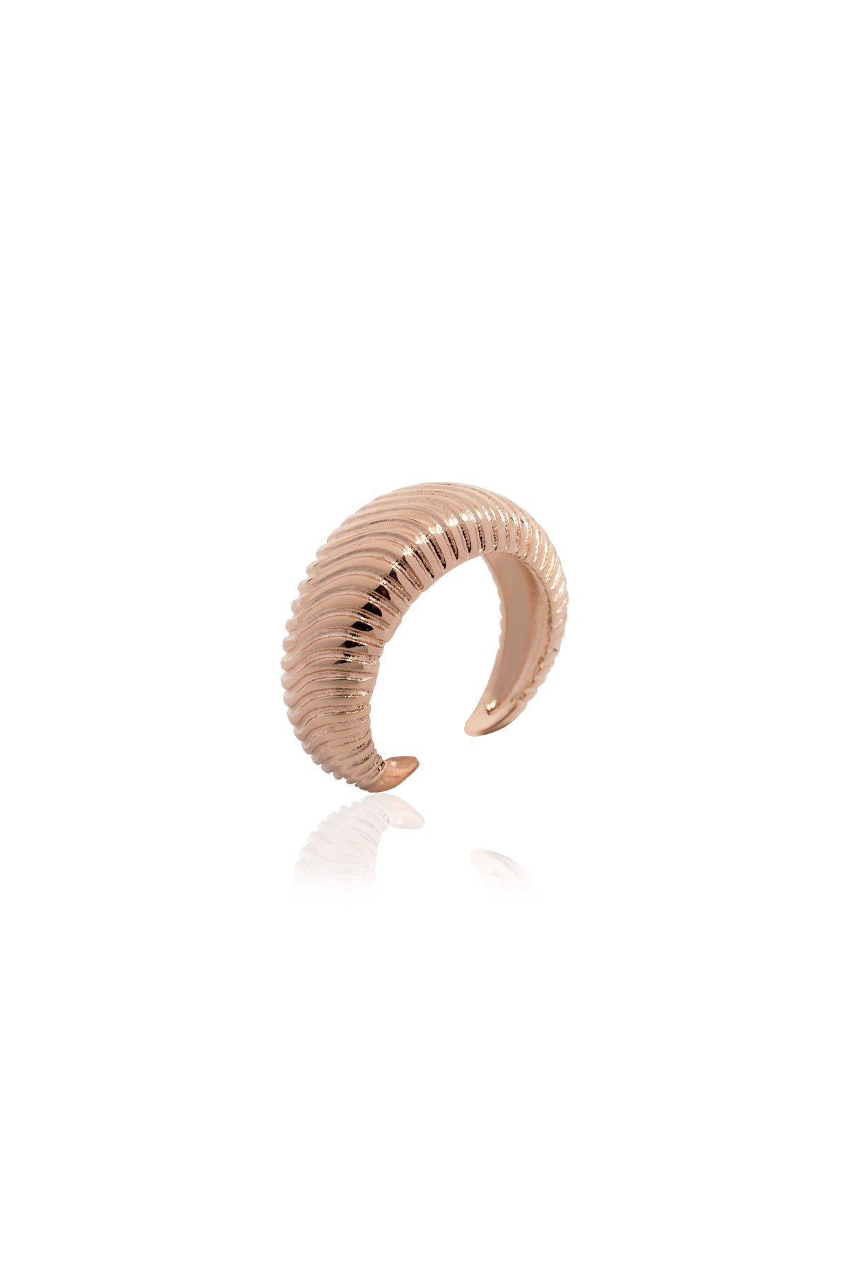 GIMLET – Ribbed Domed Open Ring