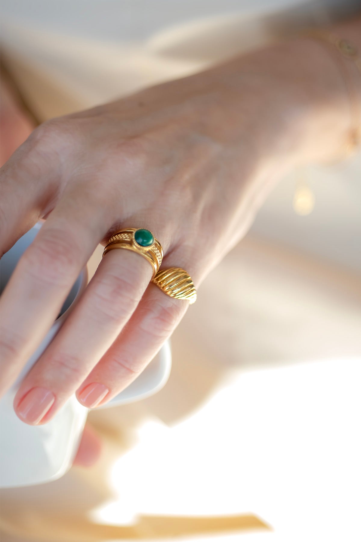 REY GREEN – Malachite Stone Ring