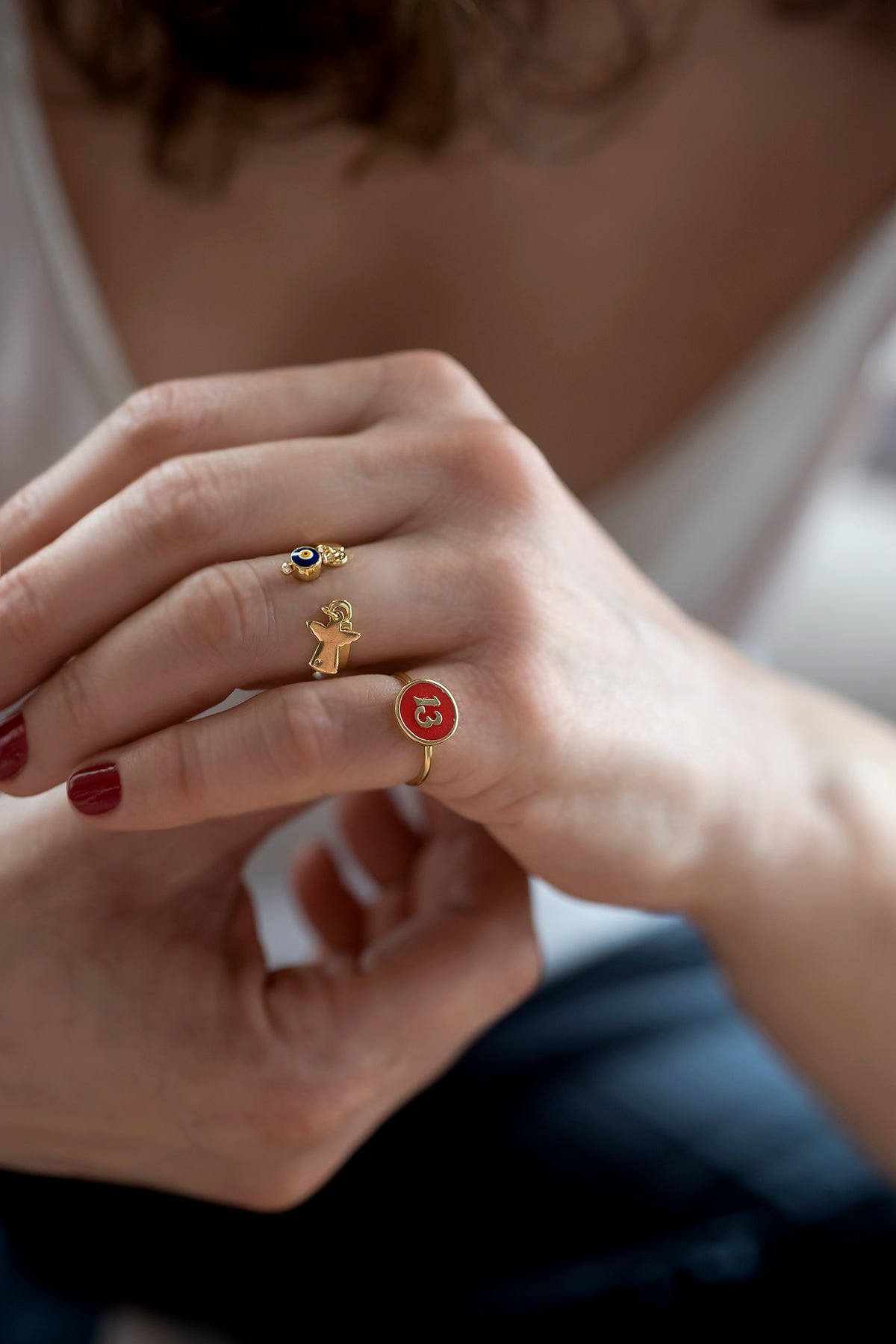 TINY ANGEL – Dangling Talisman Ring