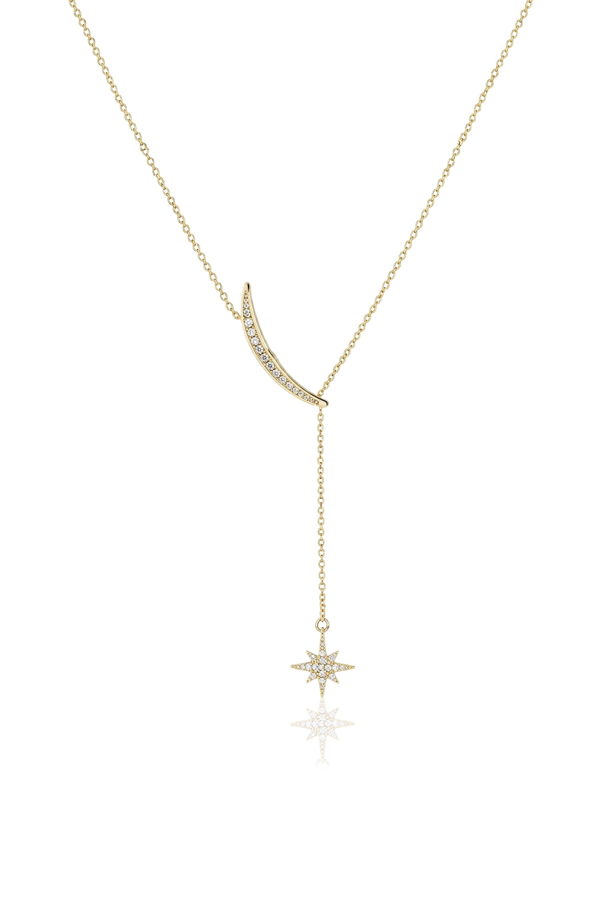 STARRY MOON – Crescent & Star Necklace