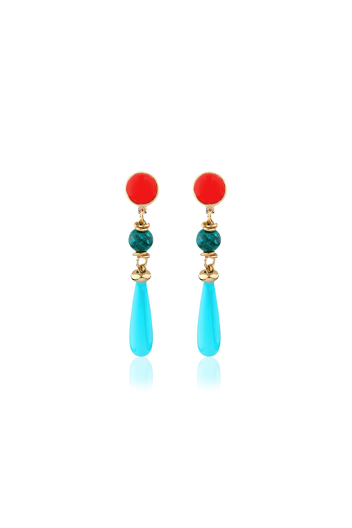 SUMMER FEELING – Colorful Gem Drop Earrings