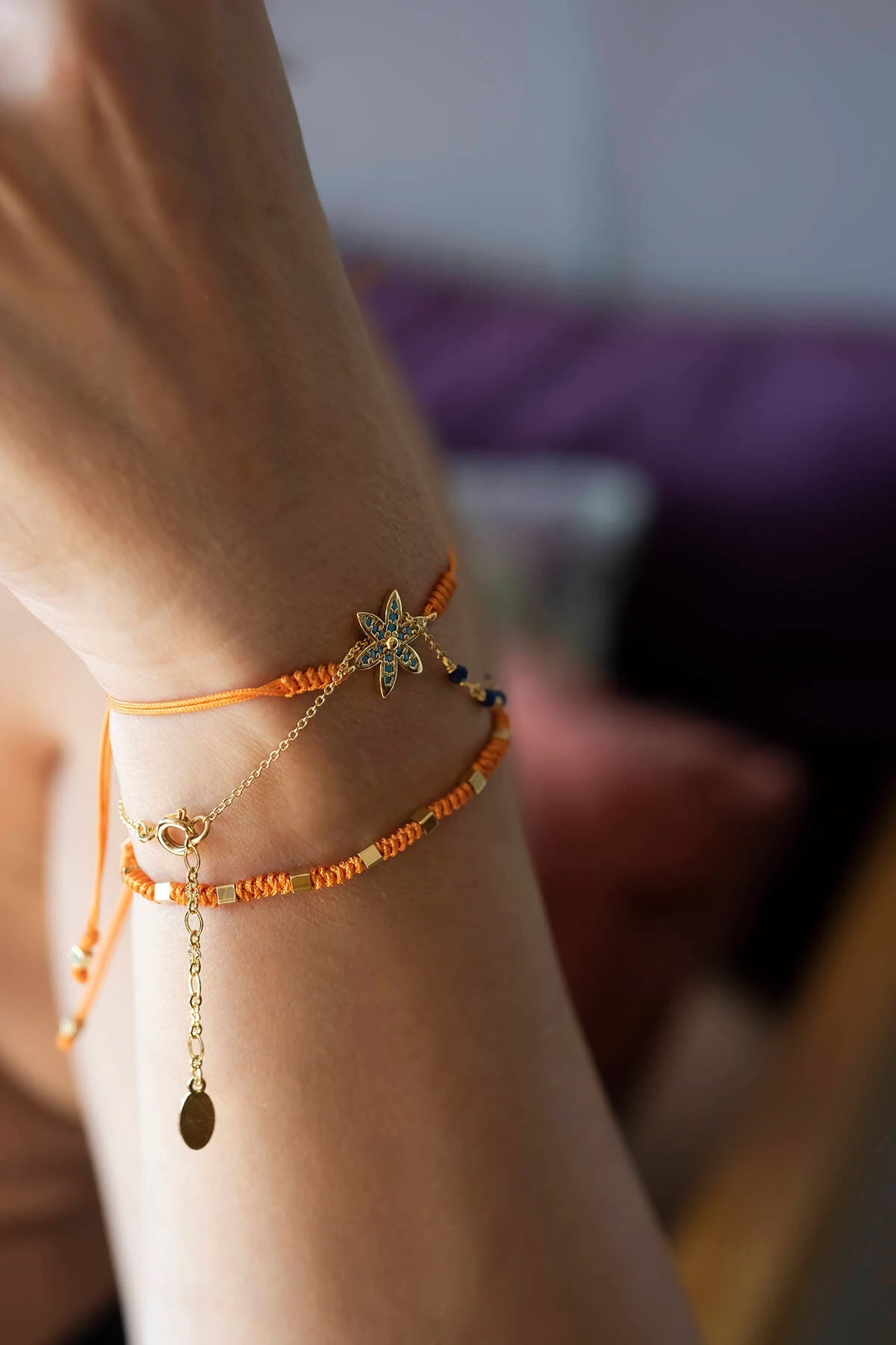 RUBIK - ORANGE - Braided Bracelet