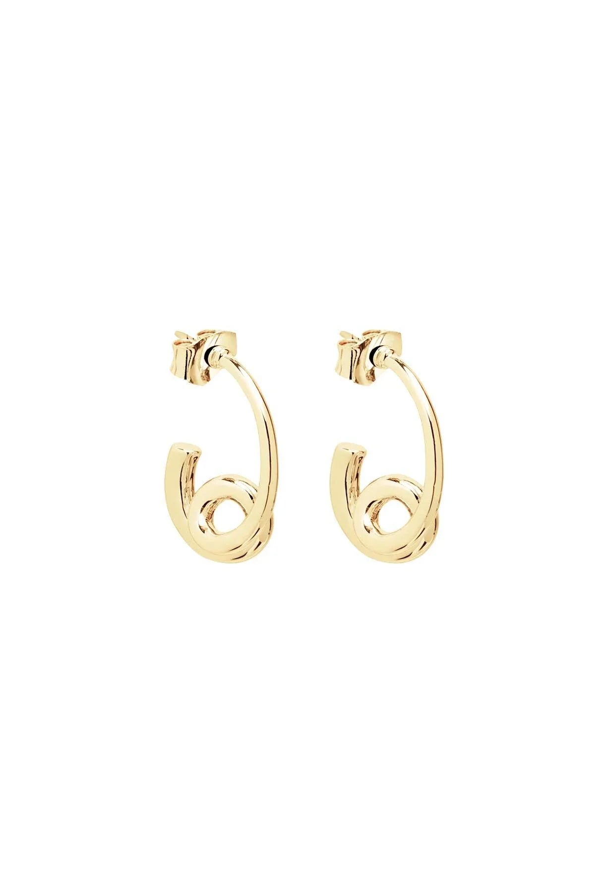 SWIRL – Sculptural Mini Hoop Earrings