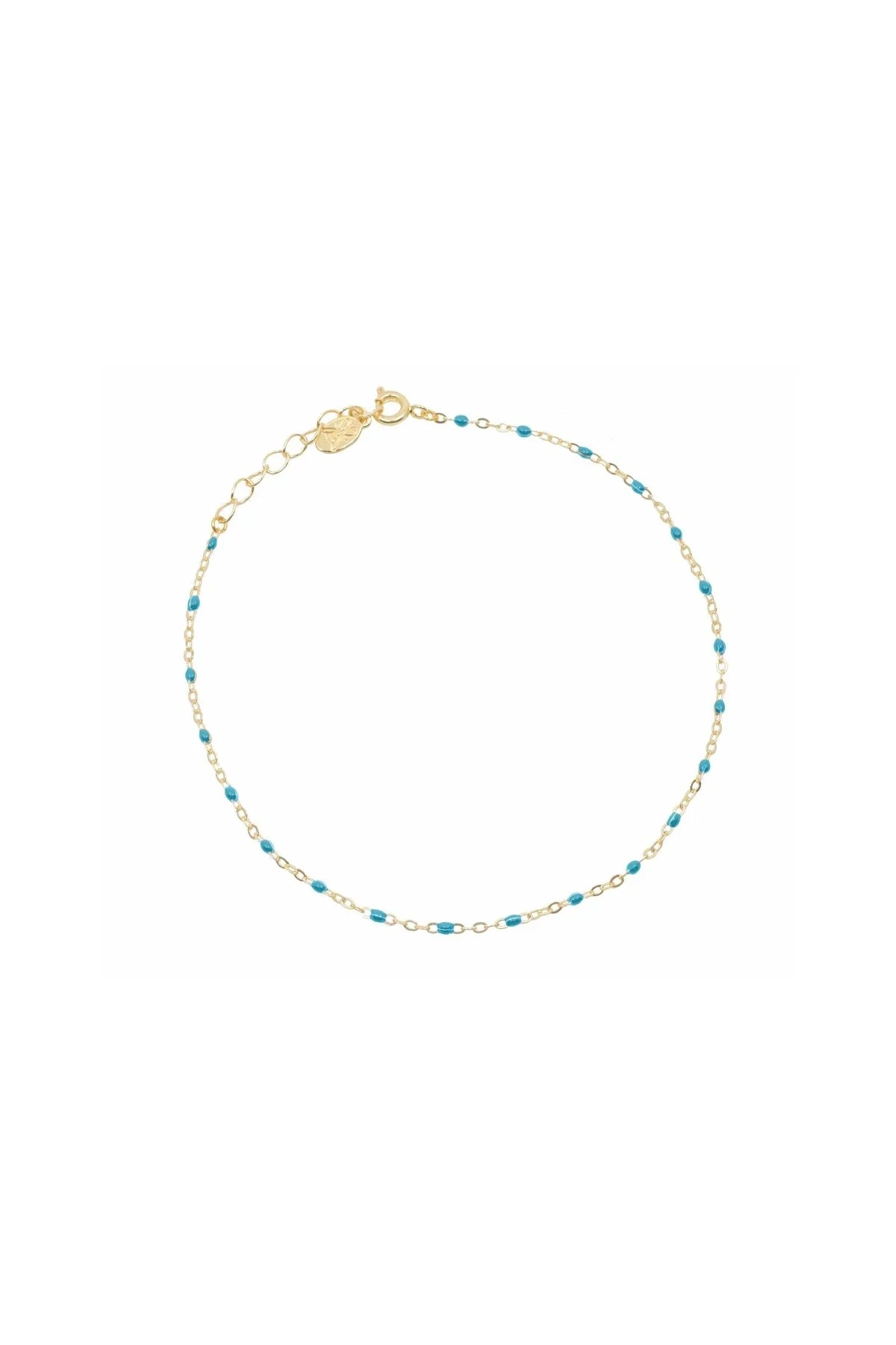 NELIPOT – Blue Enamel Chain Anklet