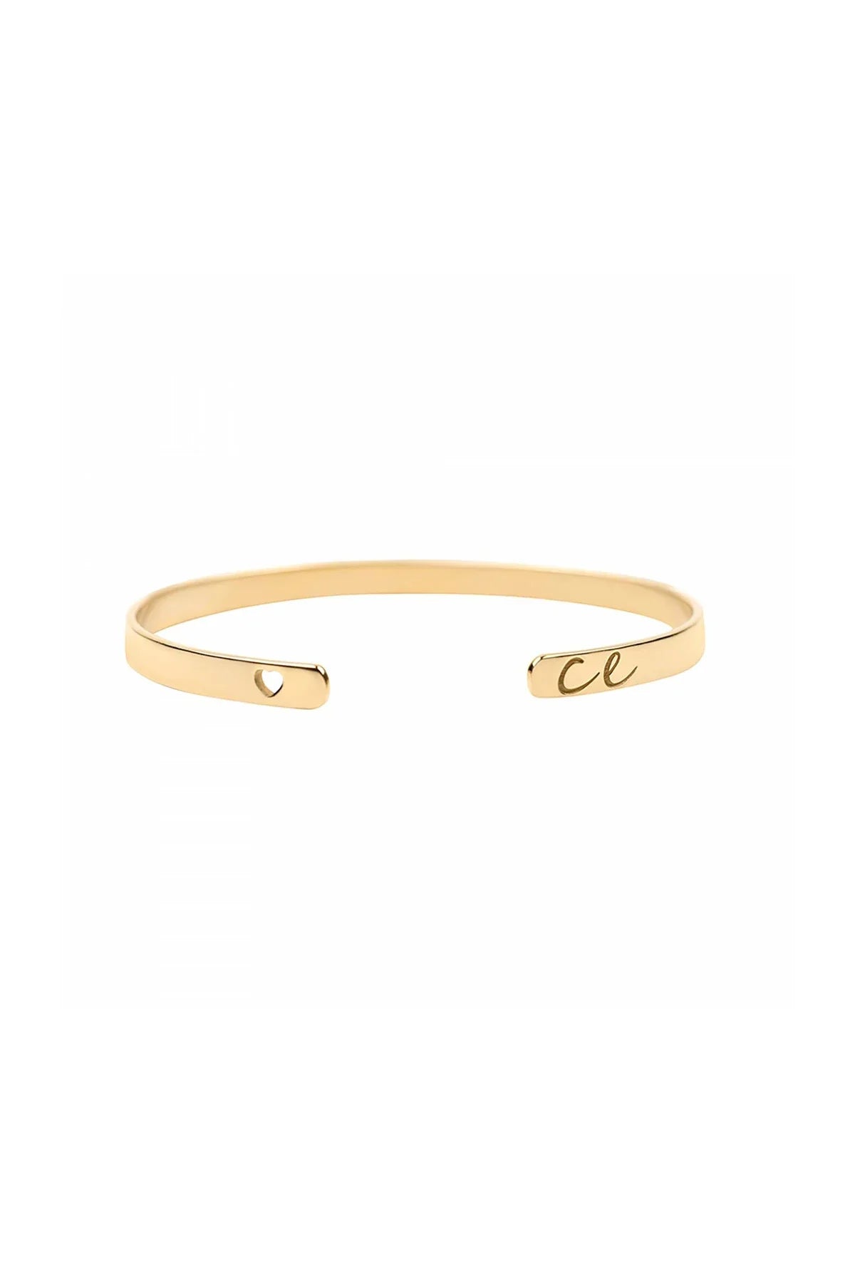 INITIAL OF MY HEART – Personalized Open Cuff Bracelet