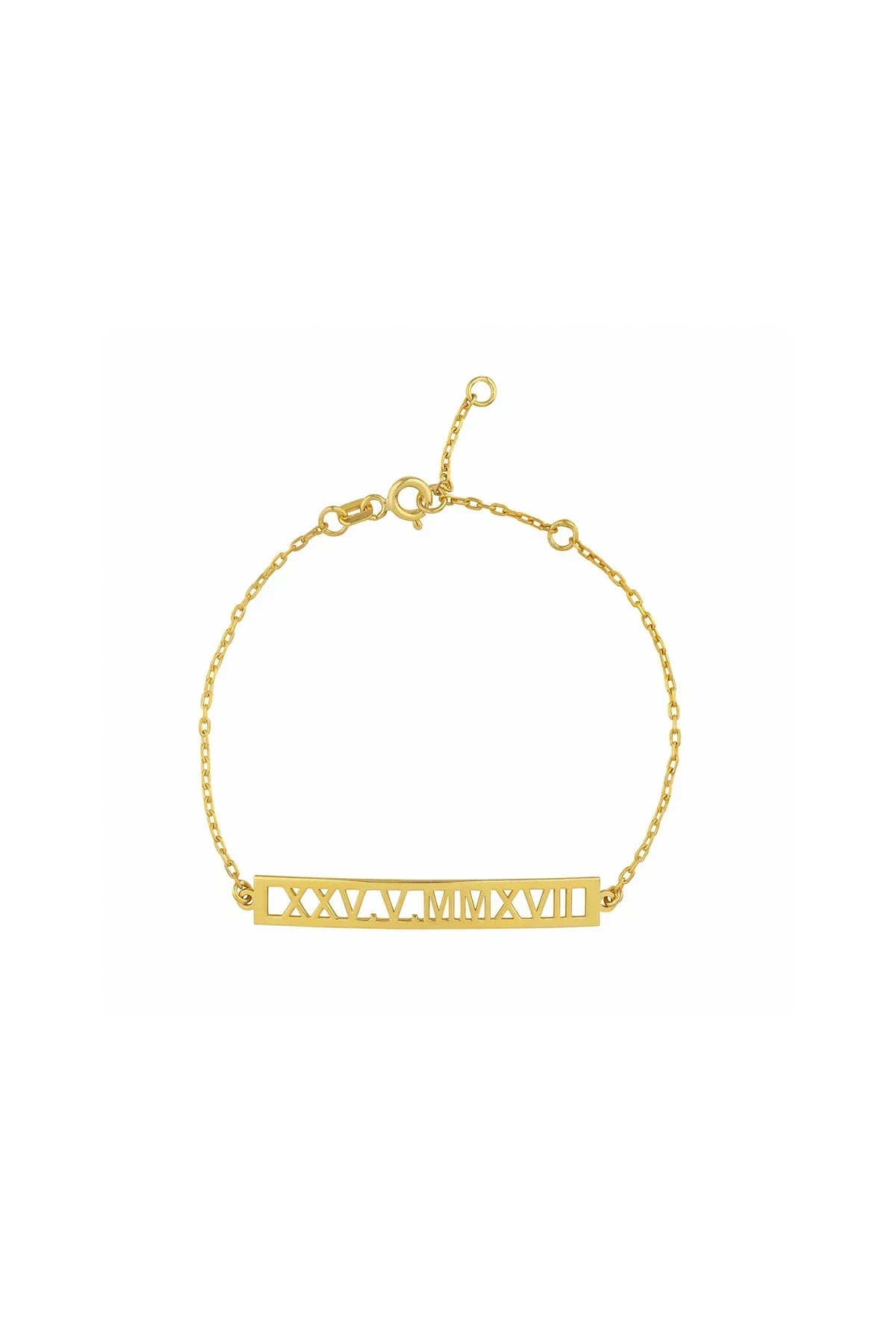 ANCIENT - Personalized Roman Numeral Bracelet