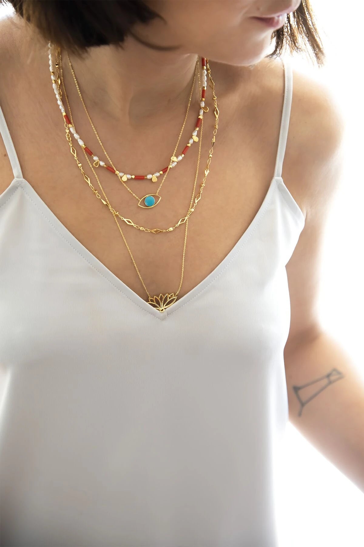 FACE OFF - SAPPHIRE - Reversible Eye Necklace