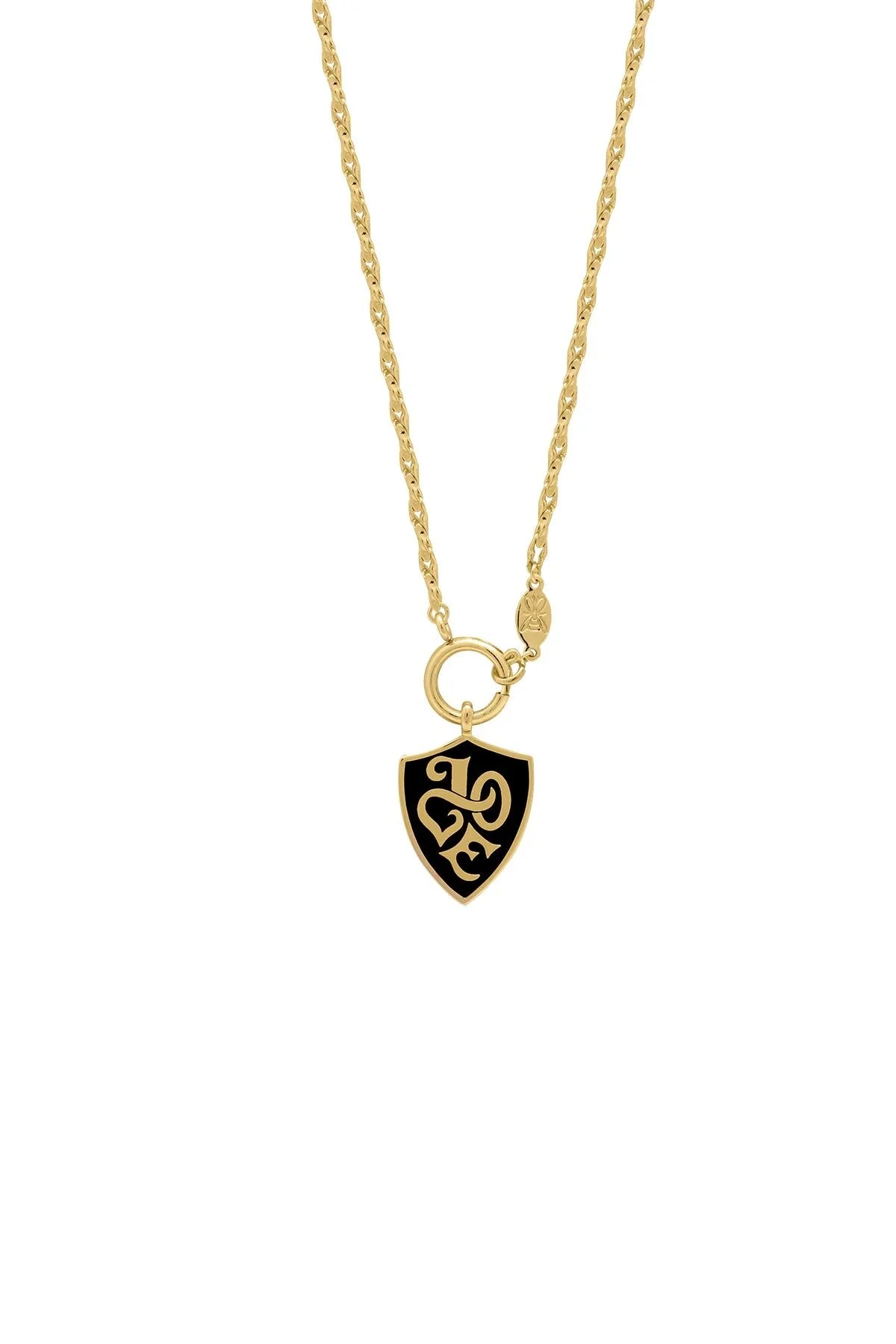 THRONE - BLACK - Shield Medallion Necklace