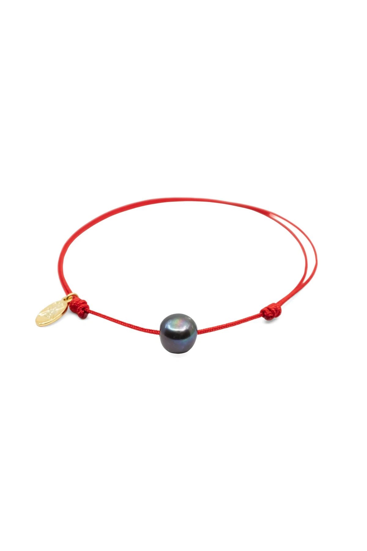 SINGLE PEARL – Grey - Red String Pearl Anklet